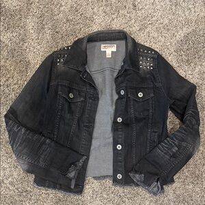 Arizona Jean Company Black Studded Denim Jacket